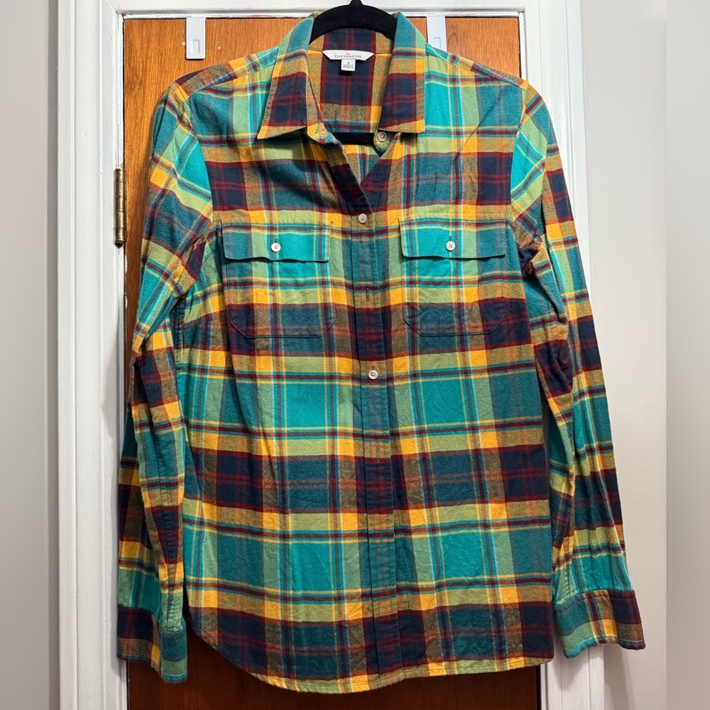 L.L. Bean Women’s Plaid Button-Up Shirt - Multicolor